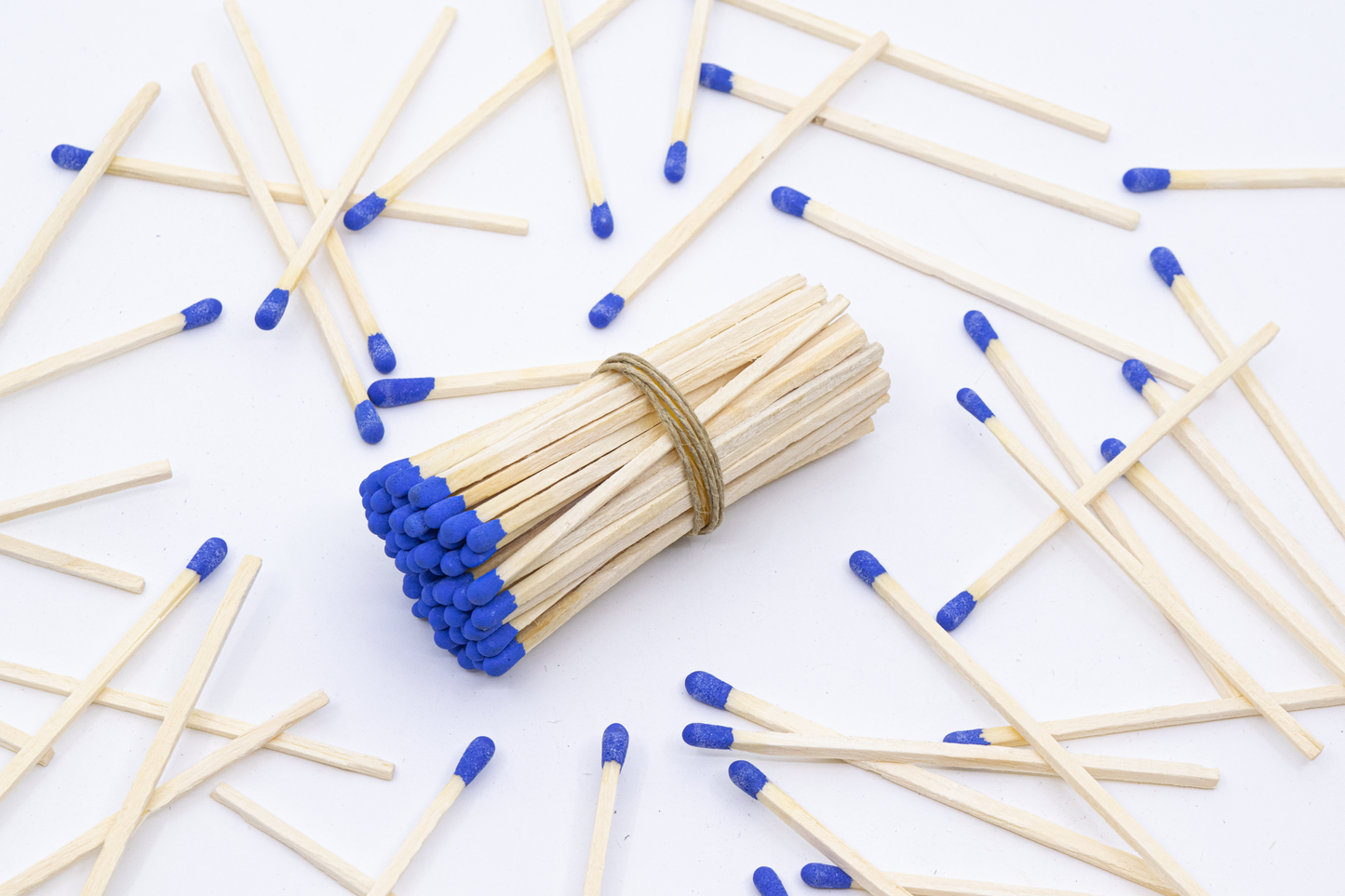 4" Blue Tip Wooden Matchsticks for Home Decor, Wedding Favors, Crafts, Matchbox Filling, Refill, Safety Matches, Bulk, Loose, 4 Inches Wholesale