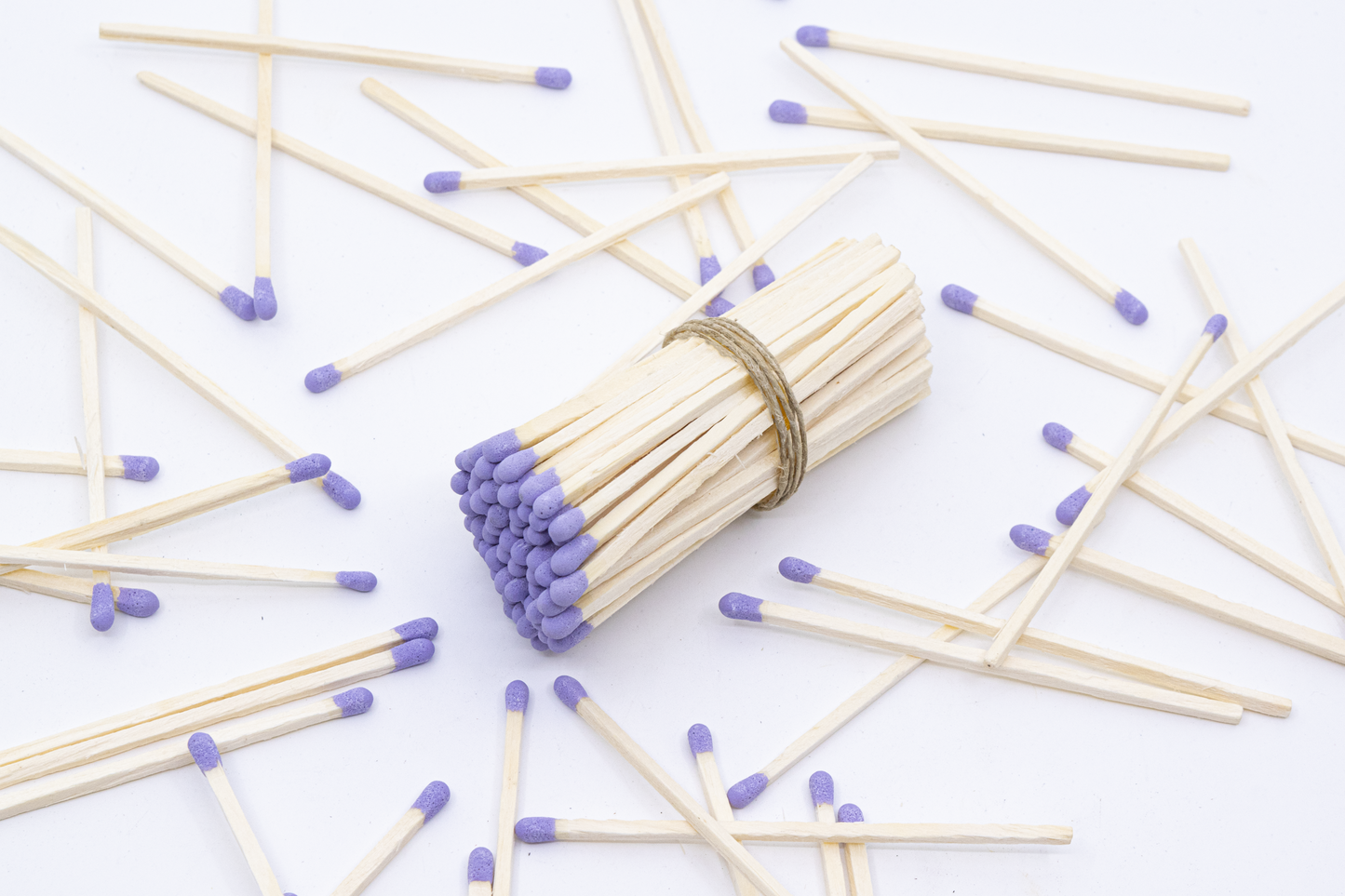 4" Purple Tip Wooden Matchsticks for Home Decor, Wedding Favors, Crafts, Matchbox Filling, Refill, Safety Matches, Bulk, Loose, 4 Inches Wholesale