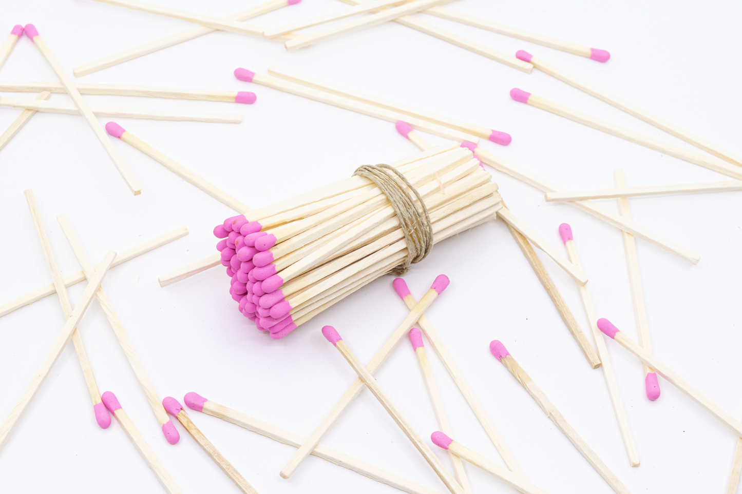 4" Pink Tip Wooden Matchsticks for Home Decor, Wedding Favors, Crafts, Matchbox Filling, Refill, Safety Matches, Bulk, Loose, 4 Inches Wholesale