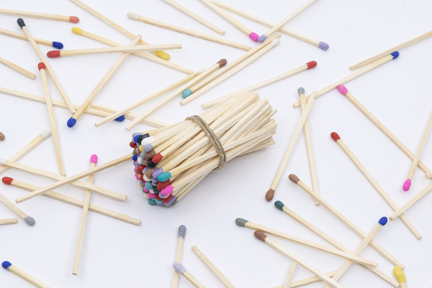3" Long Wooden Matchstick Bundles - Rainbow Matches
