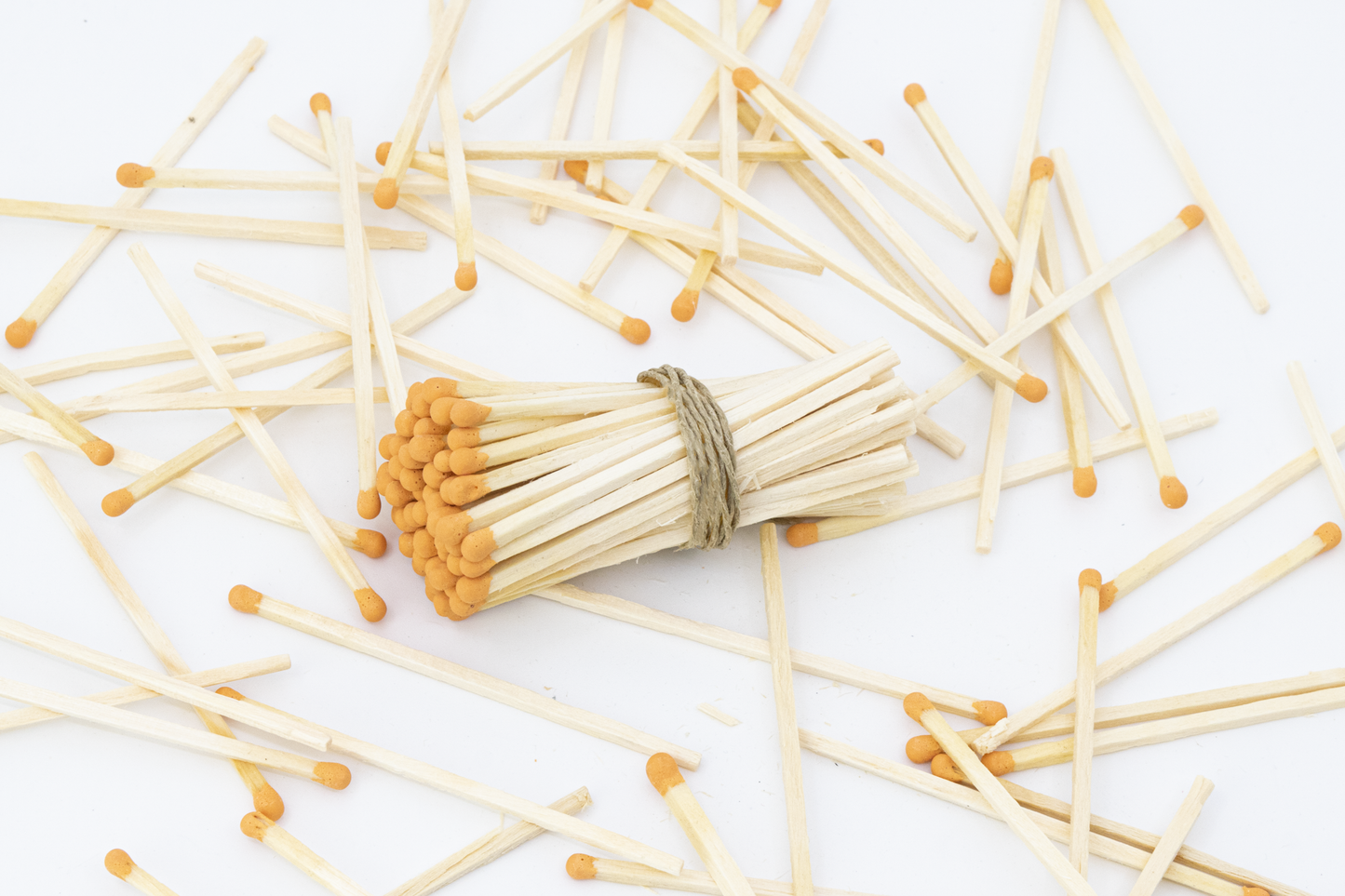 3" Long Wooden Matchstick Bundles - Orange Matches