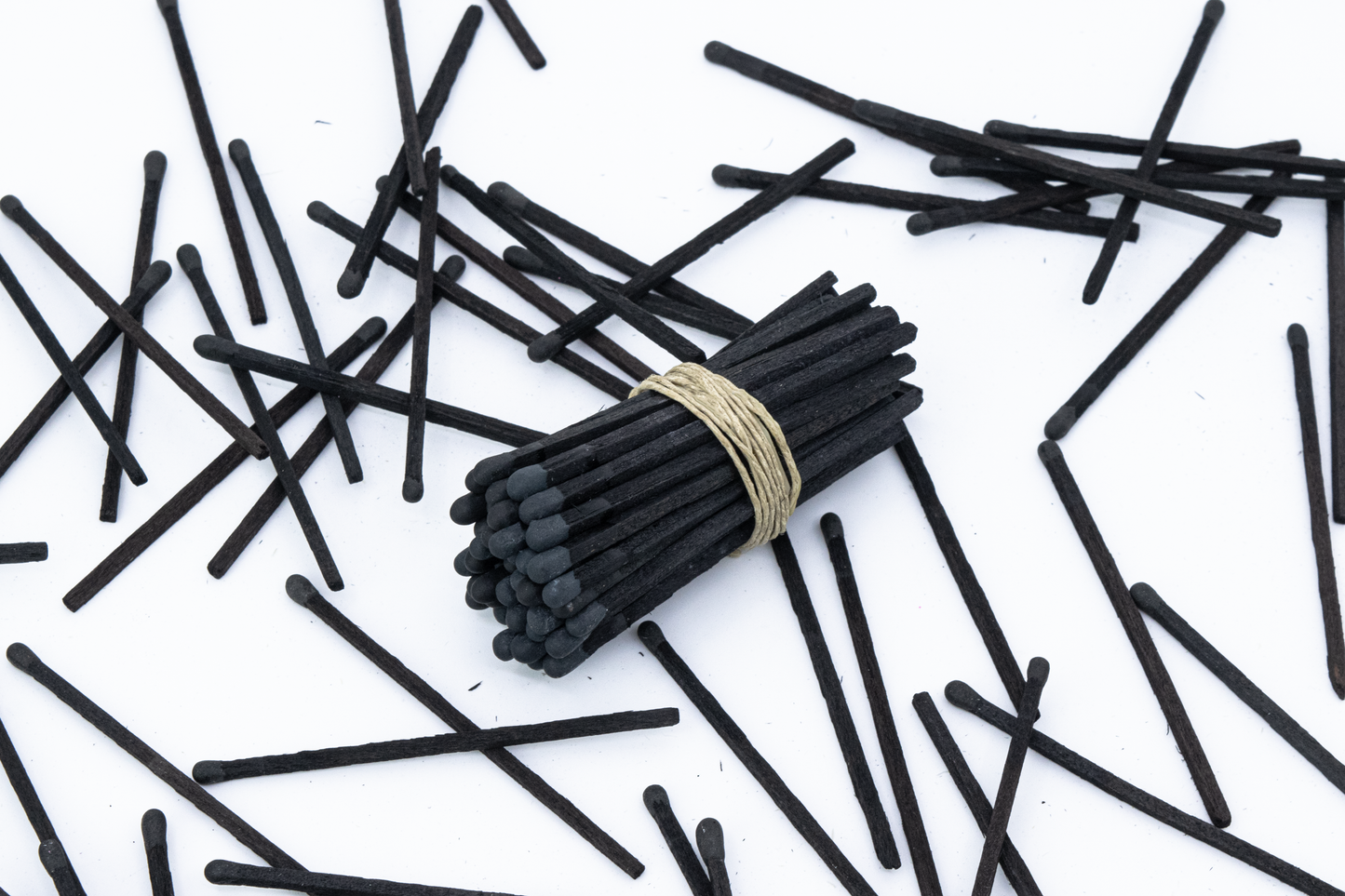 3" Long Wooden Matchstick Bundles - Charcoal Matches