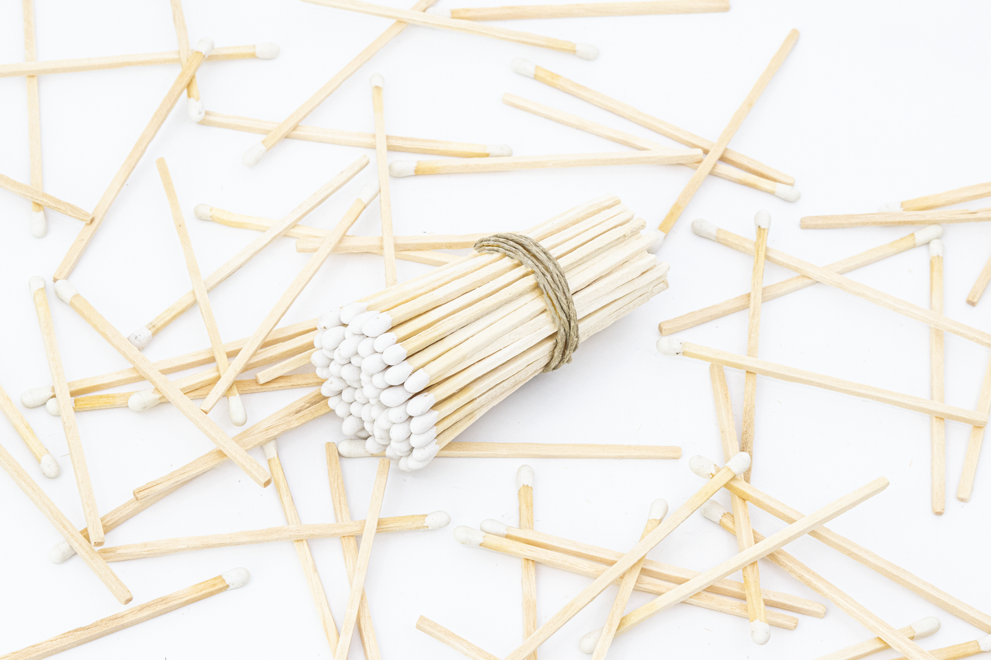 3" Long Wooden Matchstick Bundles - White Matches