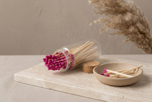3" Pink Match Bottle Jar with Striker