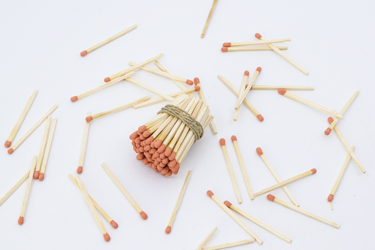 2" Long Orange Tip Wooden Matchsticks - Safety Matches, Bulk, Loose, 2 Inches Wholesale