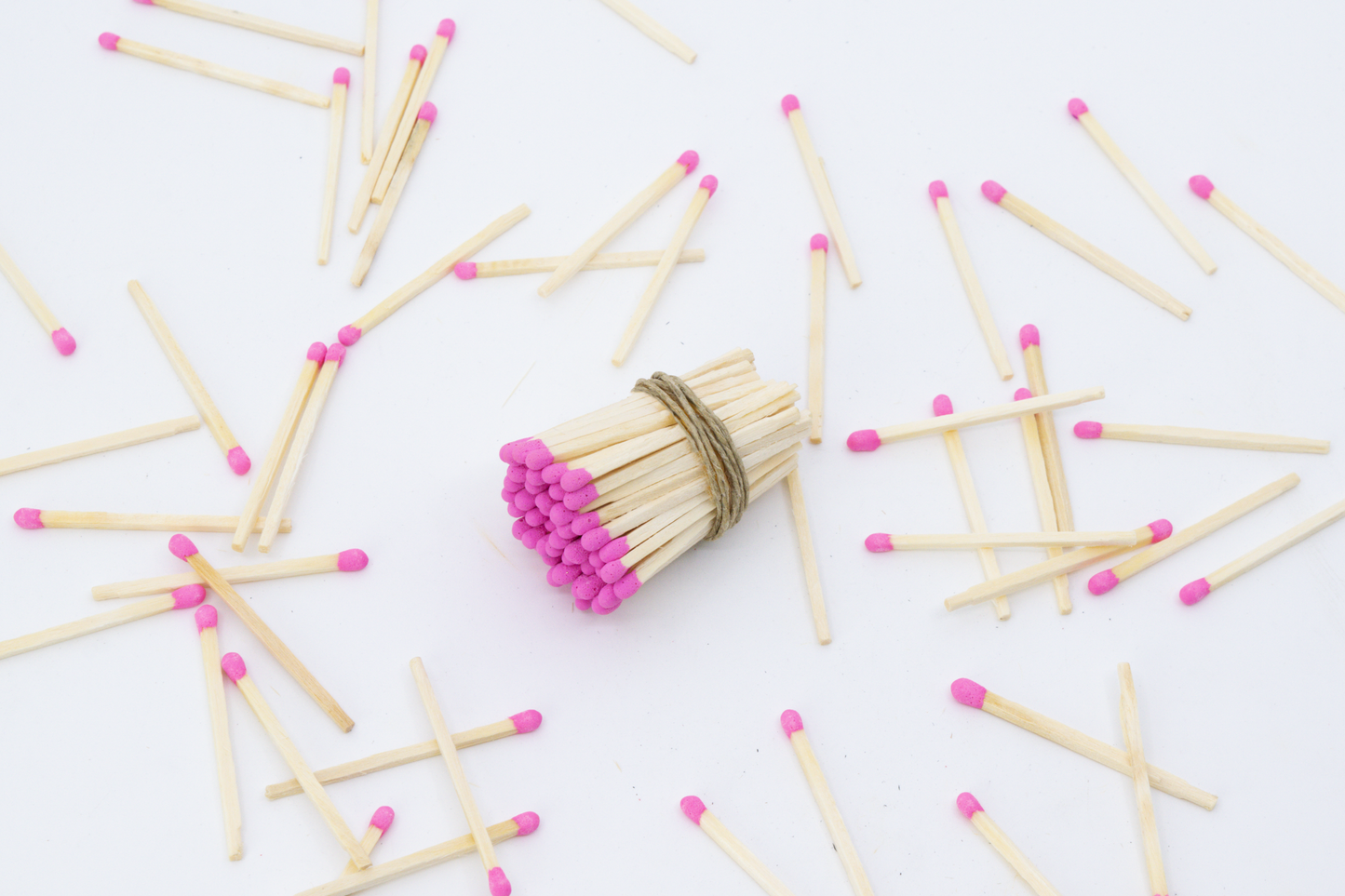 2" Long Pink Tip Wooden Matchsticks - Safety Matches, Bulk, Loose, 2 Inches Wholesale