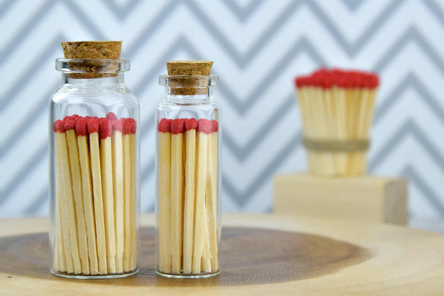 2" Inch Matchsticks in a Decorative Cork Vial glass - Matches Bottle Matchsticks - 20 or 40 Matches Bottles