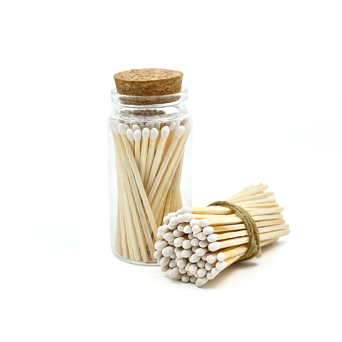 3" Long Wooden Matchstick Bundles - White Matches