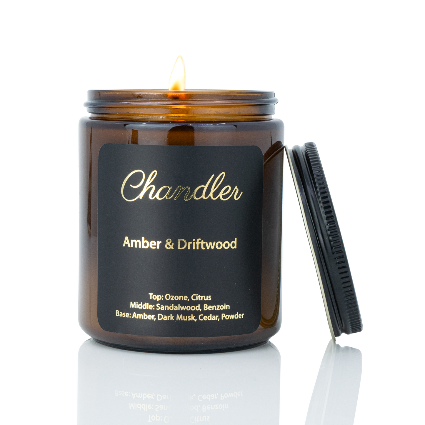 Amber & Driftwood Scented Soy Candle