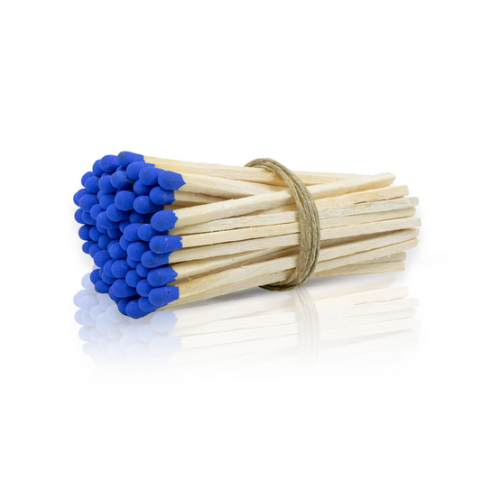 4" Blue Tip Wooden Matchsticks for Home Decor, Wedding Favors, Crafts, Matchbox Filling, Refill, Safety Matches, Bulk, Loose, 4 Inches Wholesale