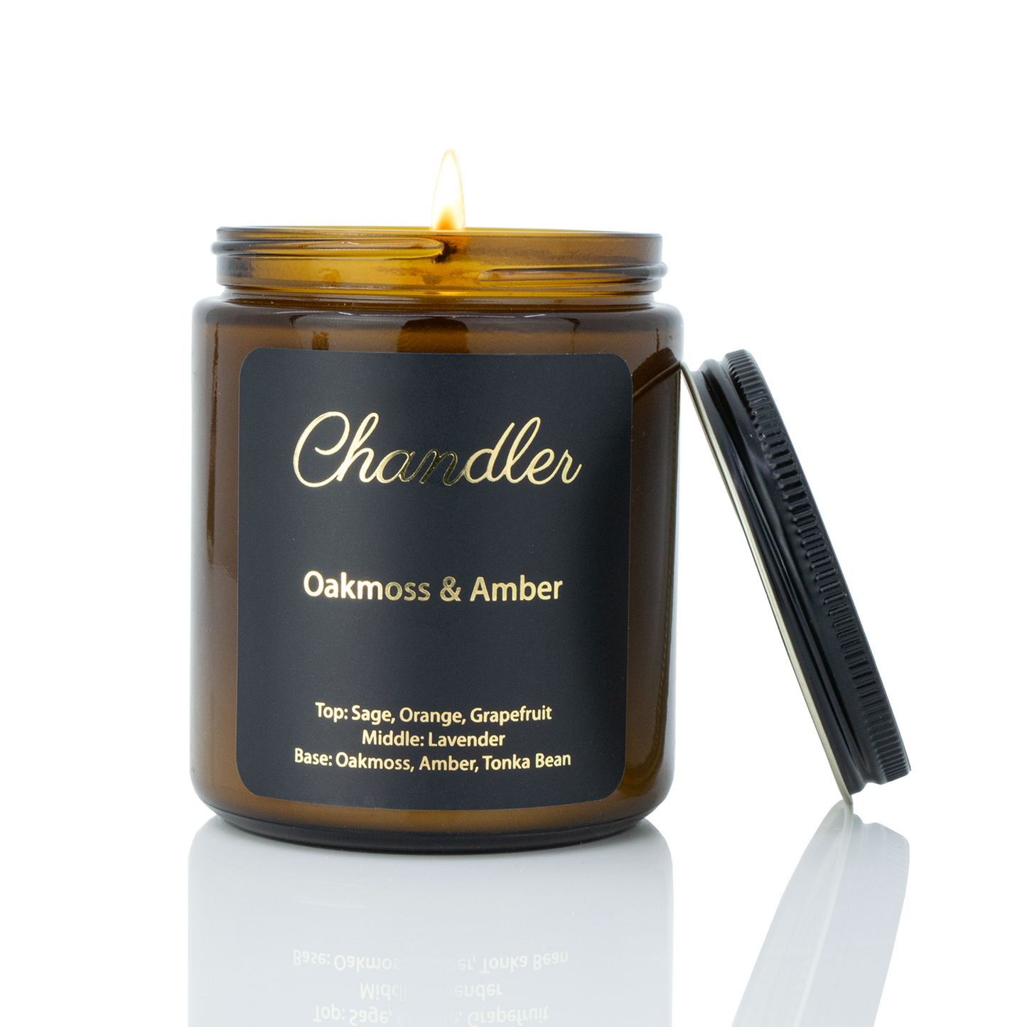 Oakmoss & Amber Scented Soy Candle