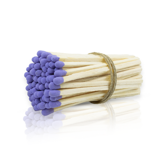 4" Purple Tip Wooden Matchsticks for Home Decor, Wedding Favors, Crafts, Matchbox Filling, Refill, Safety Matches, Bulk, Loose, 4 Inches Wholesale