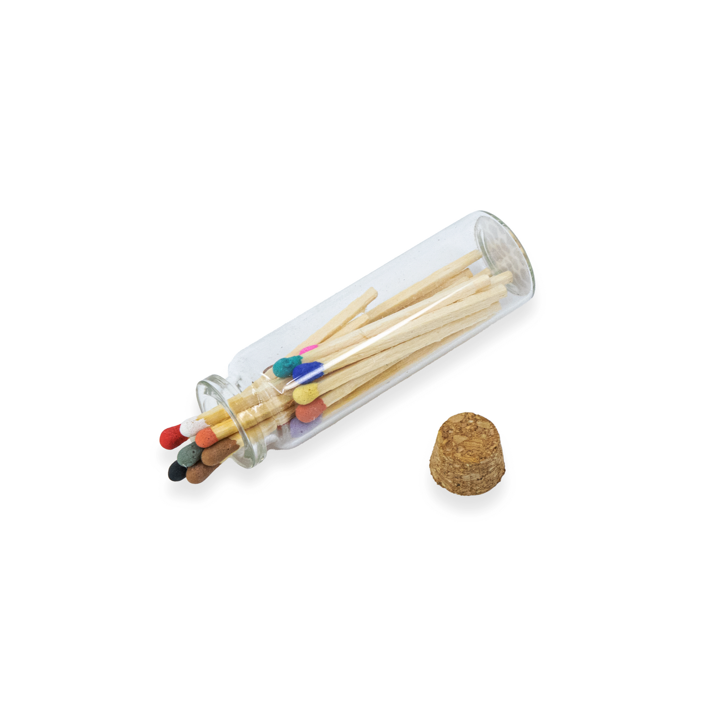 2" Inch Matchsticks in a Decorative Cork Vial glass - Matches Bottle Matchsticks - 20 or 40 Matches Bottles