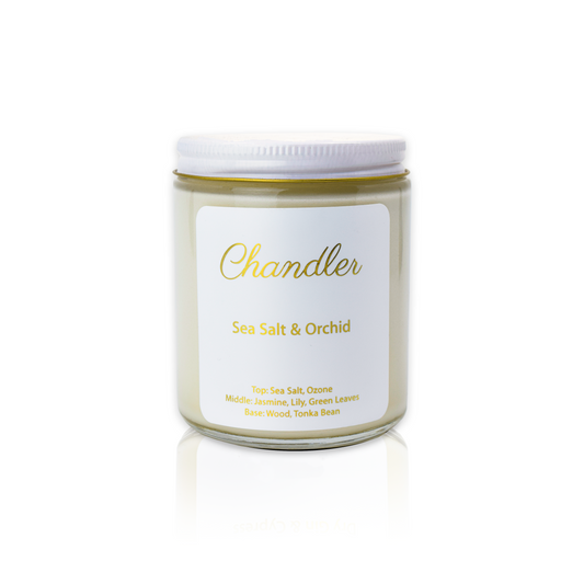 Sea Salt & Orchid Scented Soy Candle