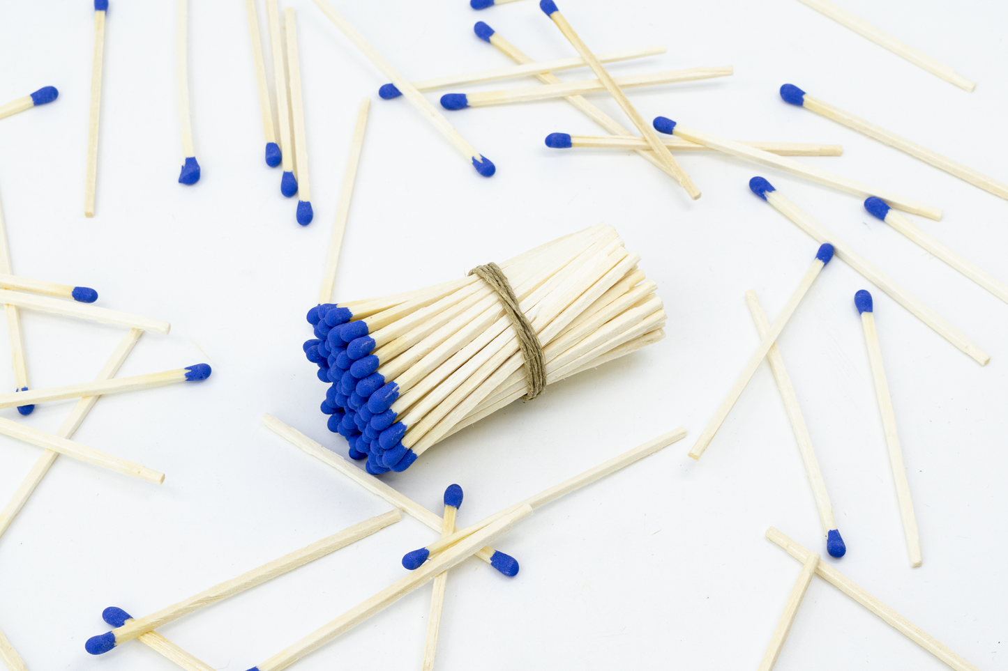 3" Long Wooden Matchstick Bundles - Blue Matches