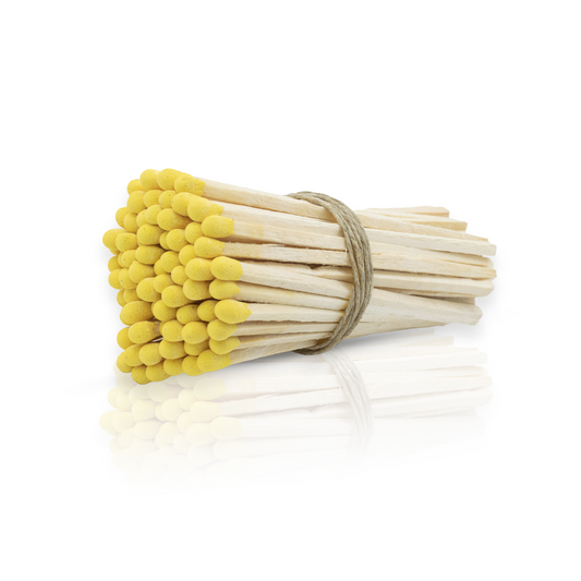 4" Yellow Tip Wooden Matchsticks for Home Decor, Wedding Favors, Crafts, Matchbox Filling, Refill, Safety Matches, Bulk, Loose, 4 Inches Wholesale