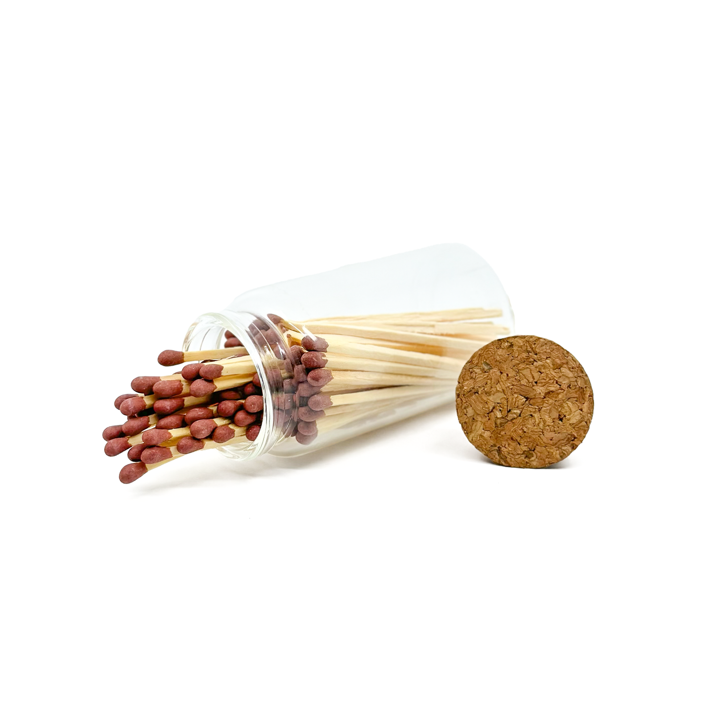Brown Safety Matches in Jar - Strike On Bottle Glass Jar 3" Inch Matchsticks