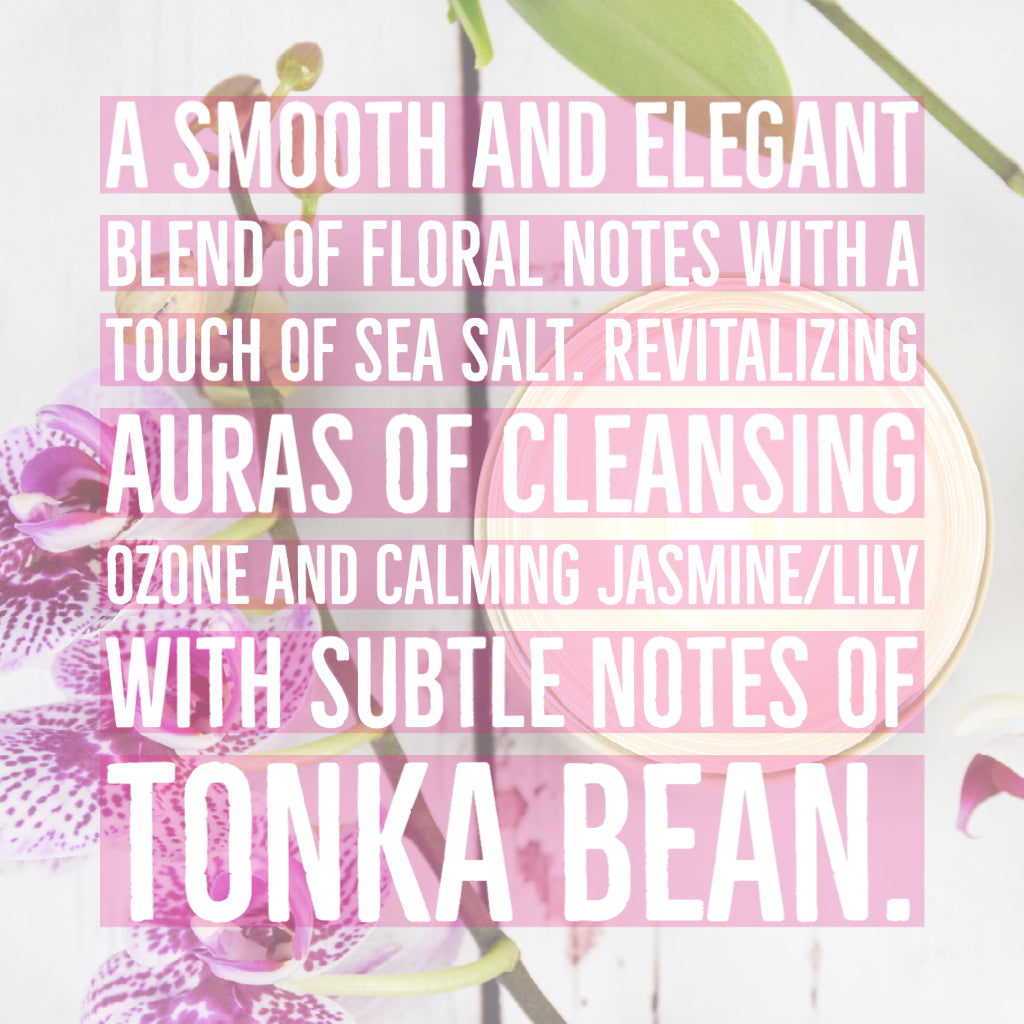 Sea Salt & Orchid Scented Soy Candle - Chandler Studio