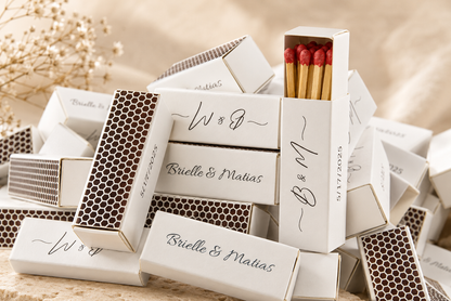Personalized Wedding Matchboxes – Set of 10 -  2" | Design 3