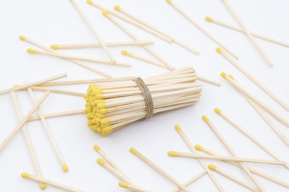 4-Inch Loose Matchsticks – Yellow Tip Wooden Safety Matches
