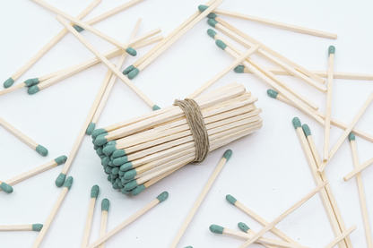 4-Inch Loose Matchsticks – Dark Green Tip Wooden Safety Matches