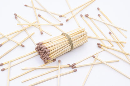 4-Inch Loose Matchsticks – Brown Tip Wooden Safety Matches