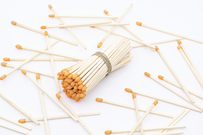 4-Inch Loose Matchsticks – Orange Tip Wooden Safety Matches