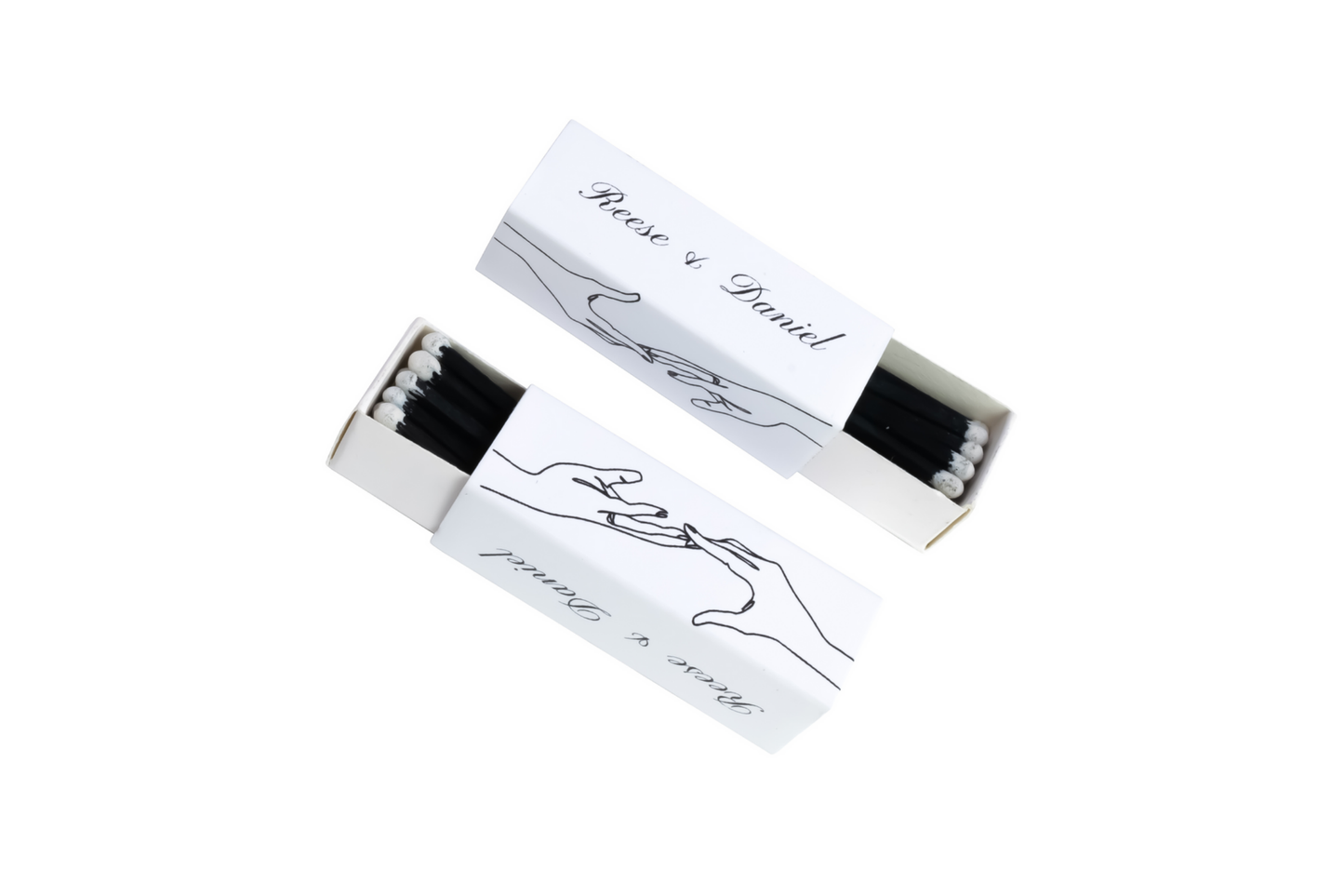 Custom Matchboxes - Set of 10 Personalized 2" Inch Long Colorful Matchsticks for Weddings – Unique Wedding Favor and Gift - Wedding Design 2