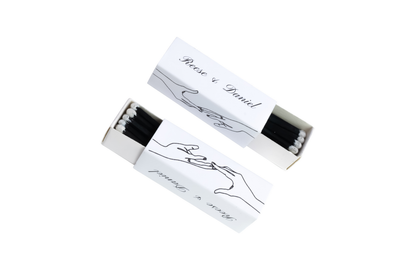 Personalized Wedding Matchboxes – Set of 10 -  2" | Design 2