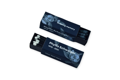 Personalized Funeral - Memorial Matchboxes – Set of 10 - 2" | Design 1