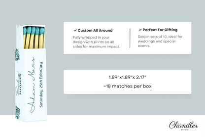 Personalized Baby Shower Matchboxes – Set of 10 -  2" | Design 3