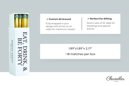 Personalized Birthday Matchboxes – Set of 10 -  2" | Design 2