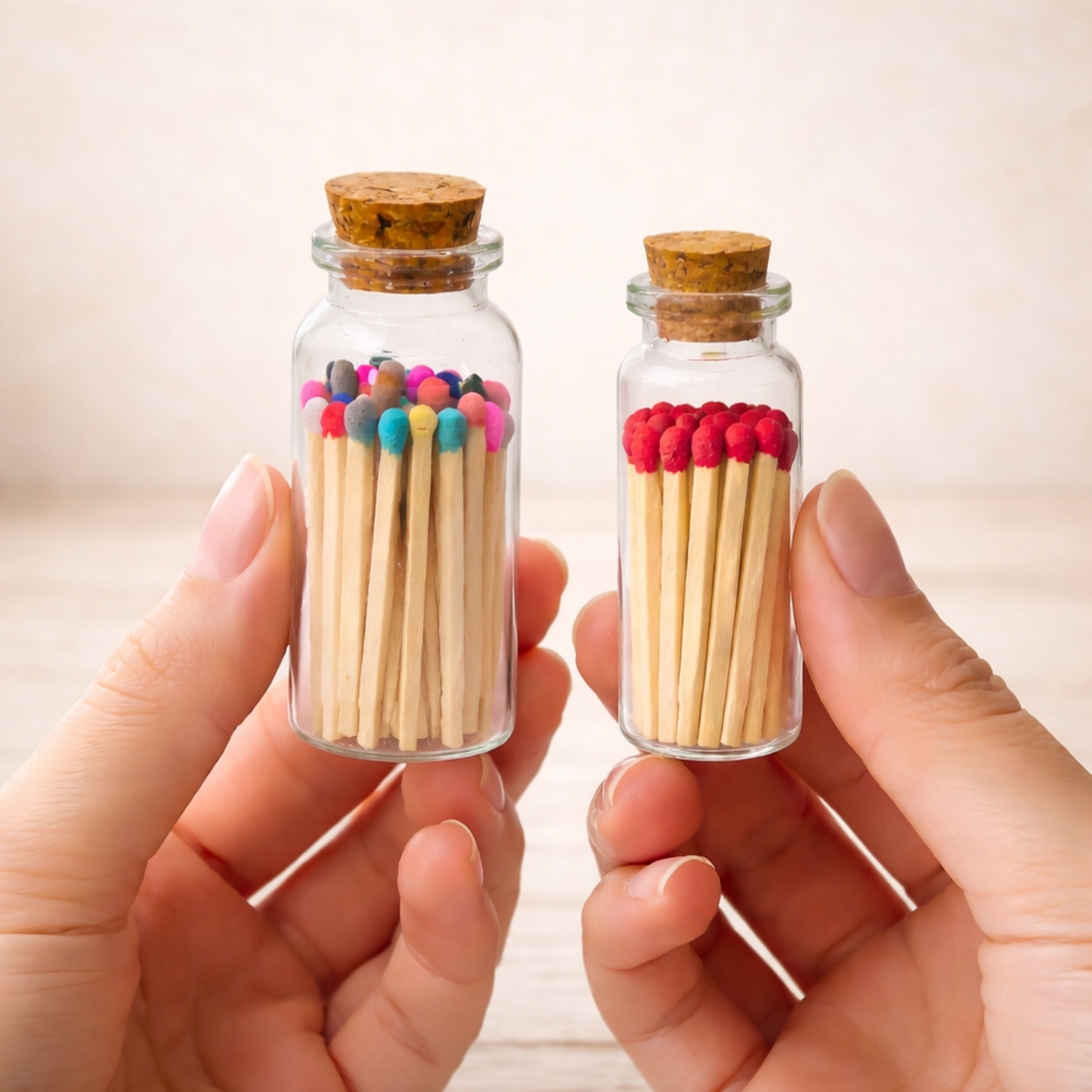 Little Match Bottles – Wedding Match Bottle – Decorative Match Jar with Striker Bottom