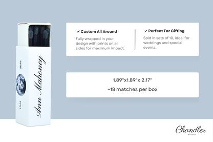 Personalized Funeral - Memorial Matchboxes – Set of 10 -  2" | Design 2