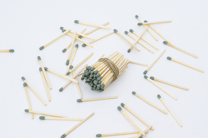 2-Inch Loose Matchsticks – Dark Green Tip Wooden Safety Matches