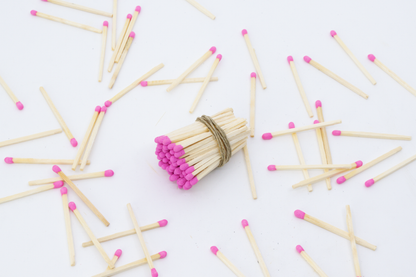 2-Inch Loose Matchsticks – Pink Tip Wooden Safety Matches