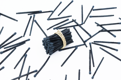 2-Inch Loose Matchsticks – Black Stem/Black Tip Wooden Safety Matches