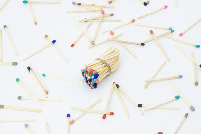 2-Inch Loose Matchsticks – Mix Colors Tip Wooden Safety Matches