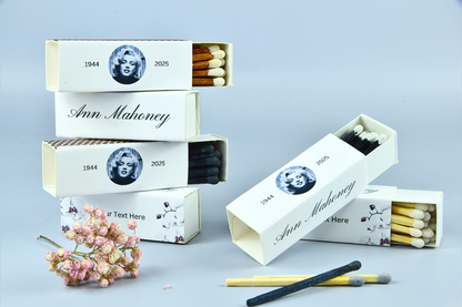 Personalized Funeral - Memorial Matchboxes – Set of 10 -  2" | Design 2