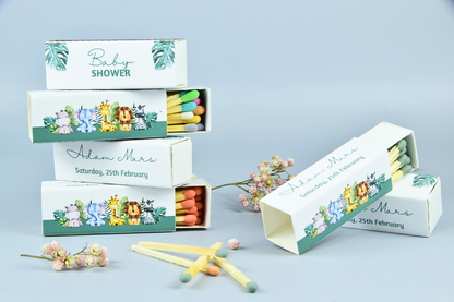 Personalized Baby Shower Matchboxes – Set of 10 -  2" | Design 3