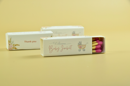 Personalized Baby Shower Matchboxes – Set of 10 -  2" | Design 1