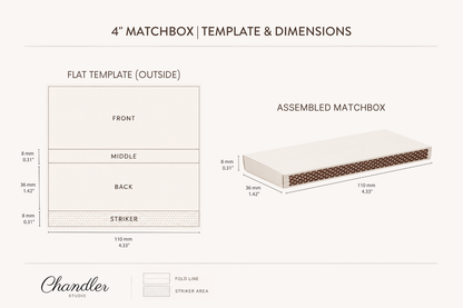 4" Blank Matchboxes – Filled with Matches