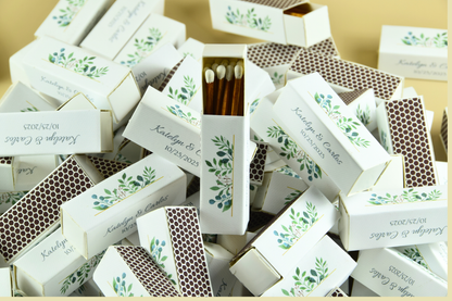 Personalized Wedding Matchboxes – Set of 10 -  2" | Design 5