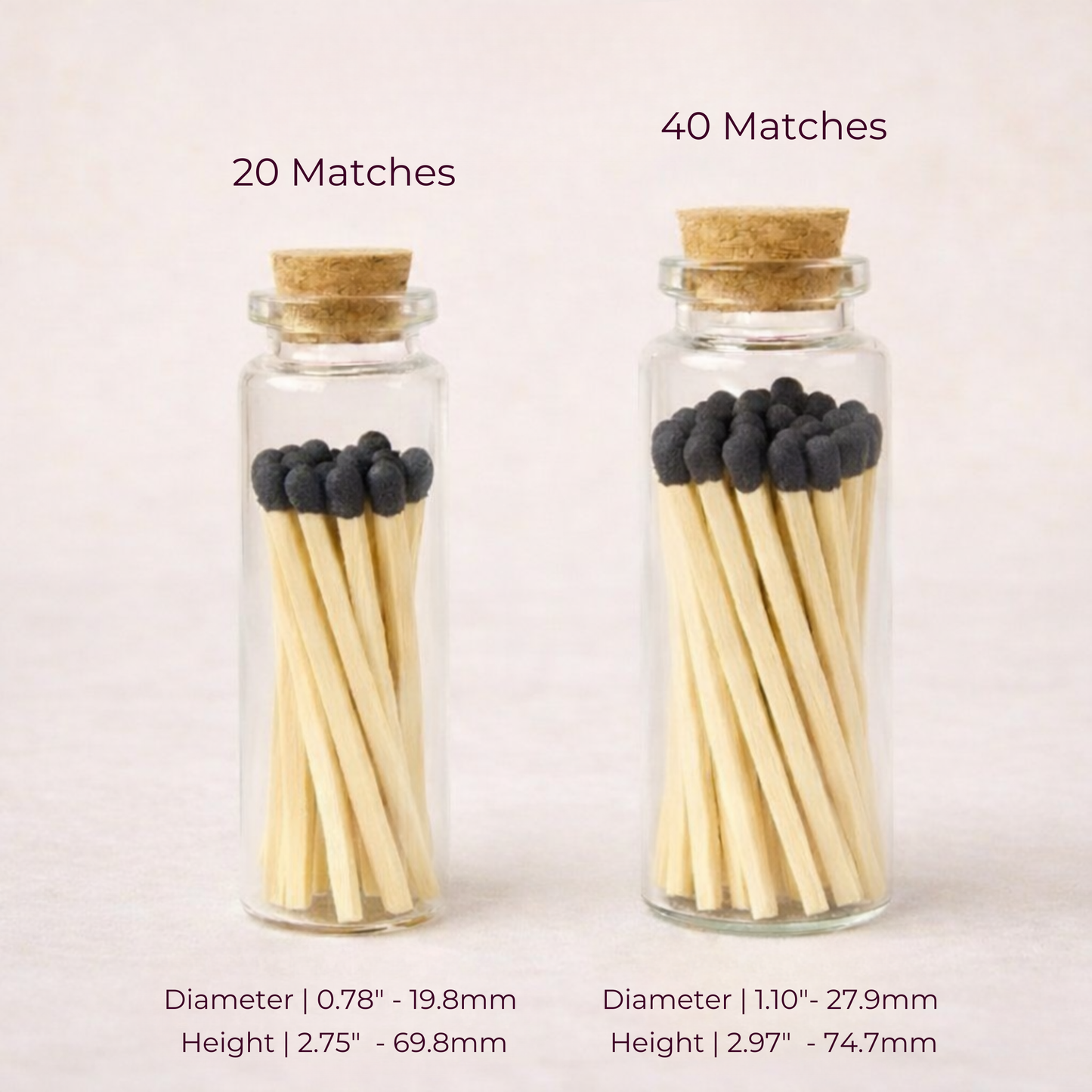 Little Match Bottles – Wedding Match Bottle – Decorative Match Jar with Striker Bottom