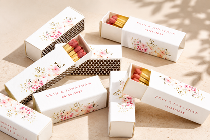 Personalized Wedding Matchboxes – Set of 10 -  2" | Design 1