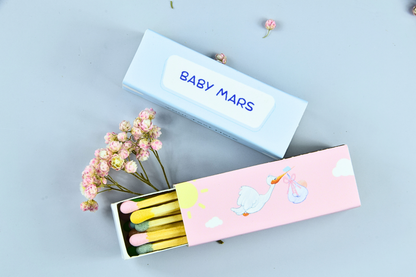 Personalized Baby Shower Matchboxes – Set of 10 -  2" | Design 2