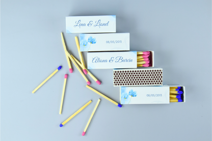 Personalized Wedding Matchboxes – Set of 10 -  2" | Design 4