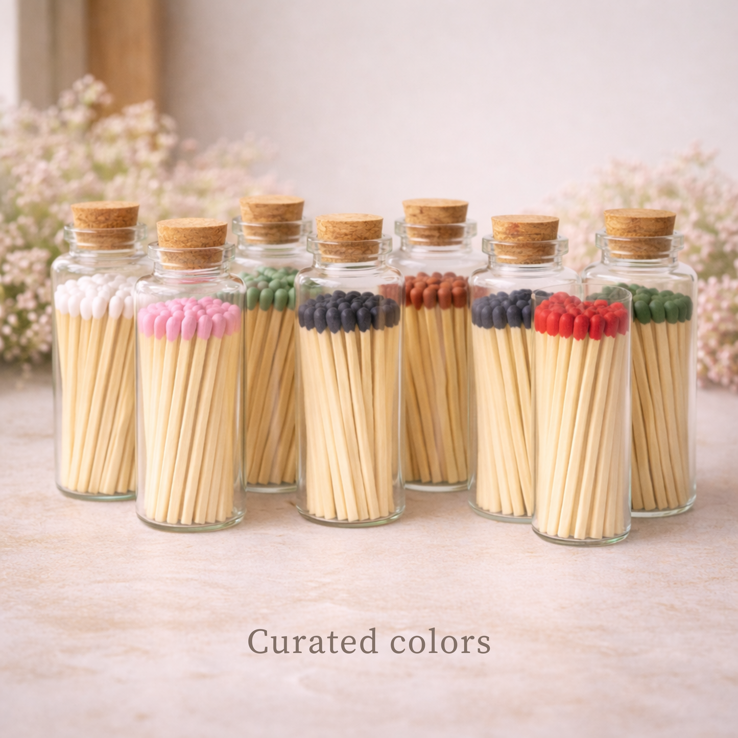 Little Match Bottles – Wedding Match Bottle – Decorative Match Jar with Striker Bottom