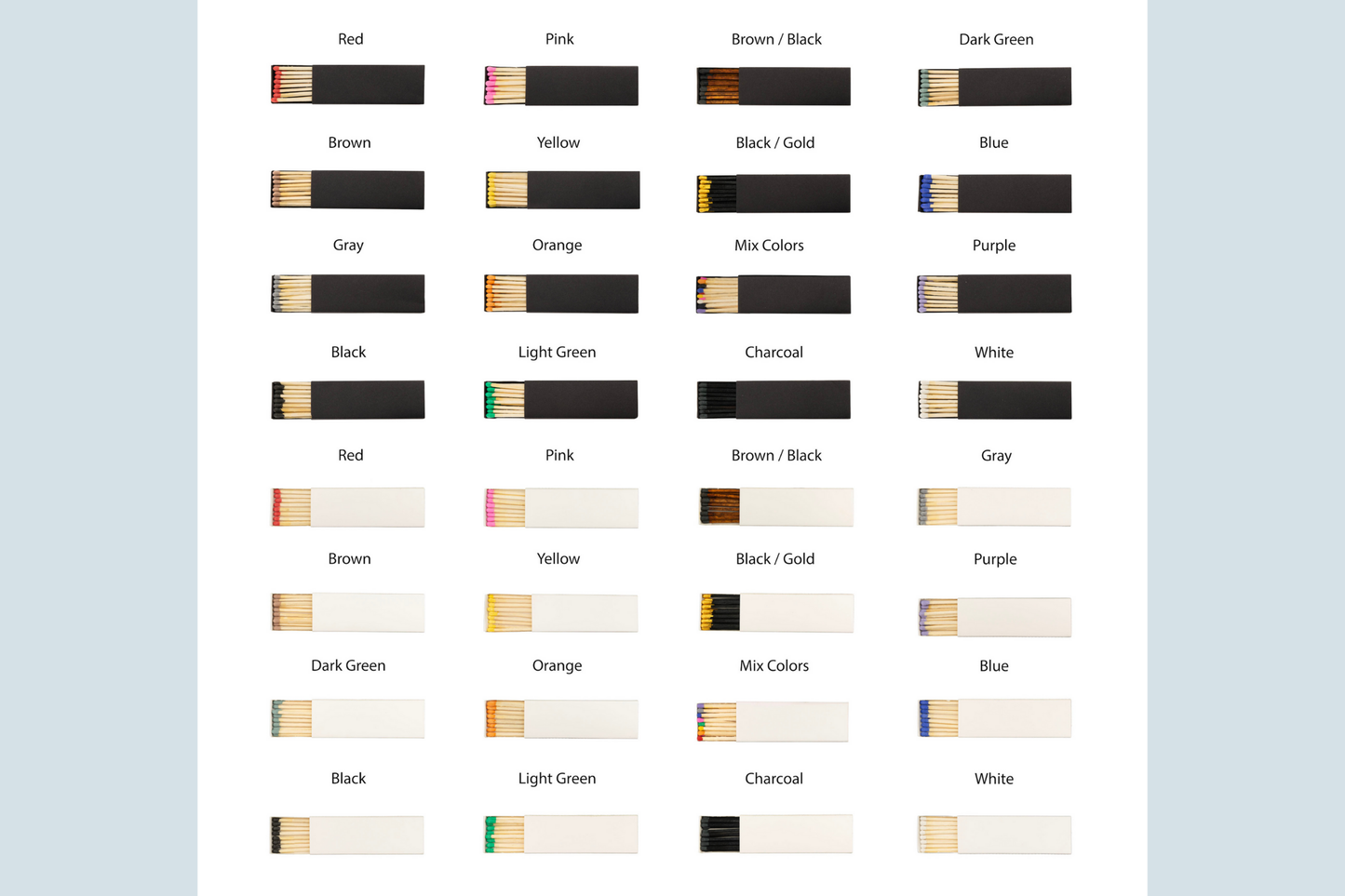 Custom Matchboxes - Set of 10 Personalized 2" Inch Long Colorful Matchsticks for Weddings – Unique Wedding Favor and Gift - Wedding Design 2