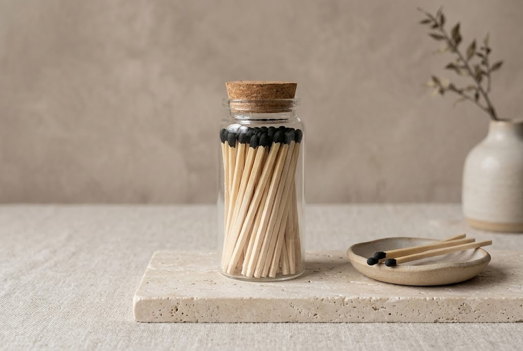 3" Black Match Bottle Jar with Striker